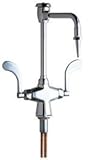 Chicago Faucets 930-317XK Single Hole Lab Faucet with Wrist Blade Handles and Hi, Chrome [並行輸入品]