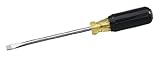 Ideal Industries Heavy-Duty Slotted Keystone Tip Screwdriver, 1/4 Inch Diameter x 4 Inch Long Shank 