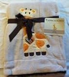 Embroidered "Giraffe" Soft Plush Reversible Blanket by SL [並行輸入品]