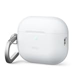 【elago】 AirPods Pro3 対応 ケース 耐衝撃 落下防止 カラビナ 付 おしゃれ シリコン カバー ワイヤレス充電 対応 シンプル シリコンケース [ AirPods Pro 3 エアーポッズプロ3 エアポッツプロ 第3世代 対応 ] case SILICONE HANG CASE ナイトグローブルー