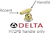 デルタh72pb Largeメタルレバーハンドル( 1 ) – Polished Brass