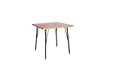 コンパクトダイニングテーブル カフェテーブル 天然木化粧積層板 スチール脚 おしゃれ 組立簡単 幅78cm