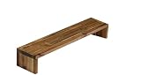 WOODPRO アカシア モニター台 デスクシェルフ 幅66cm 高さ15cm 奥行17cm ダークウォルナット色 完成品 木製 モニタースタンド 卓上 パソコン台 ディスプレイ台 机上台 コの字ラック 受注生産