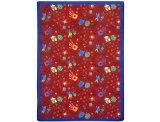Joy Carpets Playful Patterns Children's Scribbles Area Rug Red 5'4 x 7'8 [並行輸入品]