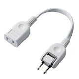 (まとめ) エレコム ACアダプタ用電源延長コード 2Pオス-メス 1個口 ホワイト 0.1m T-ADR1WH 1個 【×10セット】 AV デジモノ パソコン 周辺機器 ケーブル ケーブルカバー 
