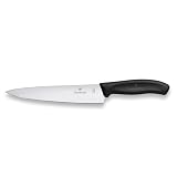 VICTORINOX(ビクトリノックス) 牛刀包丁 食洗機対応 スムーズな切れ味の万能包丁 19cm ブラック 料理の基本となる様々な食材に使えるナイフ シェフナイフ スイスクラシック 6.8003.19-X1
