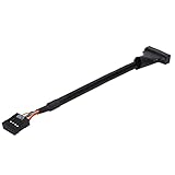 VGEBY USB2.0 - USB3.0変換ケーブル マザーボード メス(9pin) - オス(20pin) PC USB2.0からUSB3.0変換アダプター 15cm ブラック