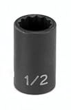 Grey Pneumatic 1124R 0.38 in. Drive X 0.75 in. 12-Point Standard Socket
