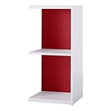 木製収納庫 ストレージＧＲ グリッド　カラーマルシェ ２段増設ユニット GR-0408Y トマトレッド他　Garage