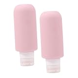 HONITANO 2個 瓶詰 洗う トイレタリー用トラベルボトル スクイズボトル シャンプーボトル詰め替え 詰め替え可能 化粧品シャンプー容器 詰め替えシャンプーボトル 実用的な小瓶 Pp ピンク