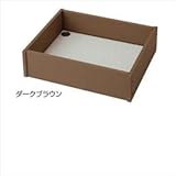 タカショー　エバーエコウッド　水受け1型　ワイド　【立水栓　水受け（パン）】 　ダークブラウン