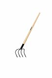 Truper 30029 Tru Built 4-Tine Forged Cultivator, 5-Inch Head, 48-Inch Wood Handle [並行輸入品]
