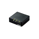 エレコム スイッチングハブ 5ポート 10/100Mbps マグネット付き AC電源 EHC-F05PA-JB