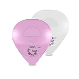 GIMI 光るギターピック カラーギターピック 1mm中厚型 タッチ発光 高感度LED 電池交換が簡単 長時間使用可能 耐久性 繊細な触感 滑り止め設計 ポータブルピックケース付き アコギ用 エレキギター用 ベース用 (白+ピンク, 1.00mm)