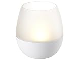 LEDナイトライト、調光機能付き& Blowセンサーコントロール充電式電池式Flameless Candle Light、ポータブルベビーベッドサイドランプの子部屋装飾、ウォームホワイト