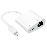 Lightning～イーサネット接続アダプター [Apple(アップル) MFi認証] 2イン1 RJ45 イーサネット LANネットワーク アダプター 充電ポート付き iPhone/iPad/iPod対応 プラグアンドプレイ 100Mbpsイーサネットネットワーク対応