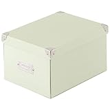 ぼん家具 ふた付き 収納ボックス CD収納 紙製 折りたたみストレージボックス 〔M〕 リッチブラック