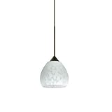 Besa Lighting XP-560519-BR Tay Tay Collection 1-Light Quick-Connect Mini-Pendant Element, Carrera Ar