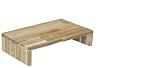 WOODPRO アカシア モニター台 デスクシェルフ 幅50cm 高さ9cm 奥行23cm 無塗装 完成品 木製 モニタースタンド 卓上 パソコン台 ディスプレイ台 机上台 コの字ラック 受注生産