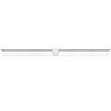 Buildersエッジ060010928117 128 " x 9 "フラットパネルウィンドウヘッダー117、明るいホワイト