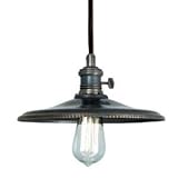Saucer Pendant Light Fixture, Vintage Bulb, Weathered Bronze [並行輸入品]