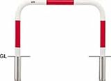 サンバリカー(アーチ)スチール製φ60.5横バー無 差込式 赤白 FAA-7S10-650(RW)
