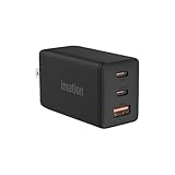 imation PD 65W AC充電器 3ポート（USB-C x2、USB-A x1）GaN II採用 折りたたみ式プラグ 急速充電対応 ACアダプター PSE技術基準適合 PPS PD3.0 QC3.0 iPhone15 / 15 plus/15pro/15 Pro max/Android/MacBook対応 (ブラック)