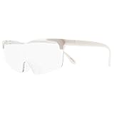 メガネ型ルーペ スタンダード 1.6倍 拡大鏡 メガネ巾着(拭き) 付き ルーペ オーバーグラス (ホワイト)