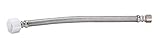 Fluidmaster B4T16 Toilet Connector, Braided Stainless Steel - 1/2" I.P. Female Straight Thread x 7/8