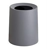 ノルディックデザイン ゴミ袋が見えないバスルーム用 寝室用 シンプルな大容量ゴミ箱 (グレー,6L)