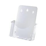 YsXoWiui アクリルパンフレットホルダー チラシホルダーラック 透明テーブルスタンド 雑誌、メニュー、オフィス、レストラン、受付用ディスプレイスタンド, A4 4段