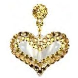 TARINA TARANTINO CRYSTAL LUCITE HEART PIERCE GL