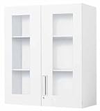 コクヨ　エディア　収納システム　高さ1050mmタイプ　上置き　ガラス両開き扉　幅900×奥行き450mm カラー:SAW（ホワイト）