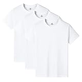 [AYISTELU] Tシャツ メンズ 半袖 3枚組 5枚組 綿100% 大きい サイズ クルーネック インナーシャツ メンズ 肌着 スポーツ シャツ 下着 快適 柔らかい カジュアル メンズ 服 春 夏 秋 冬 (JP, アルファベット, L, 3枚組/ホワイト)