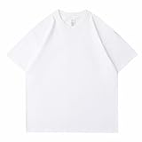 [STARZORA] Tシャツ メンズ 半袖 インナーシャツ クルーネック 無地 トレーニングT-シャツ 綿 春 夏(ホワイト、Ｌ)