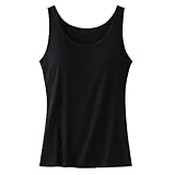 [Ｋａｒｌｙ　Ｓｈｏｐ] ブラトップ キャミソール タンクトップ カップ付きインナー 肌着 ブラキャミ 一体型カップ 大きいサイズ rr4 M タンクトップ：black