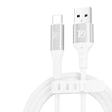 【TYB】タイプc 充電 ケーブル シリコン Type-C 充電ケーブル ノートパソコン充電 usb-c 急速充電 高速データ転送 スマホ シリコンケーブル 1m/2m (ホワイト, USB-A TO TYPE-C（2m）)