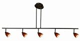 Cal Lighting SL-954-5-WHYELS Track Lighting, Yellow Art Glass & White
