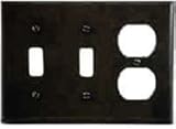 クーパー配線デバイスpj28bk Wallplate 3 G 2toggle 1duplex Poly Mid BK