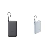 【セット買い】Xiaomi 22.5W Power Bank 20000 ダークグレー モバイルバッテリー USB-Cケーブル内蔵 大容量 小型 Type-C 双方向急速充電 最大22.5W出力 PSE技術適合 iPhone/Android対応 3台同時充電可能 低電流充電対応 安全回路保護 + Xiaomi 22.5W Power Bank 10000mAh アイスブルー モバイルバッテリー
