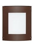 Besa Lighting 107-WA-BA 1X60W E12 Moto 11 Square Outdoor Lighting Fixture with White Acrylic Glass, 