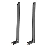 Othmro WiFiアンテナ ケーブル SMAメス直頭内ねじ状内穴 5dBゲイン 周波数範囲2.4/5.8(GHz) WiFiデュアルバンドアンテナ アンテナの長さ200mm アンテナ直径13mm 剣/折りたたみアンテナ Bluetooth・WIFI・ZigBee対応 高性能 低損失 高感度 黒 2個入り