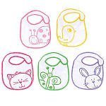 Babies R Us Girl 5-Pack Bibs - Sketchy Animals by Babies R Us [並行輸入品]