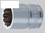 京都機械工具（KTC）:ソケット(12角タイプ)(差込角9．5mm)　＜B3-W＞ 型式:B3-15W