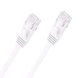 Yデパートセンター55Ⓡ LANケーブル ホワイト Cat6 カテゴリ6 フラット 薄型 (5m)
