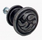Amerock BP1355WI True Elegance Oak Leaf Knob, Wrought Iron, 1-1/4-Inch Diameter Amerock [並行輸入品]