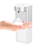 ソープディスペンサー 小型 泡 自動 ハンドソープディスペンサー 吐出量3段階調 壁掛け オートディスペンサー 食器洗剤 キッチン 洗面所などに適用 ディスペンサー 浮かせる ハンドソープ 充電式 IPX5防水 gogorelax シルバー