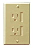 Self-closing Outlet Covers (Decora (2 Screw), Beige) by Safety Innovations
