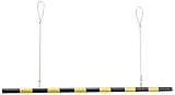 緑十字 高さ制限バー 黄/黒 54mmΦ×2m 取付用ワイヤー付 ABS樹脂 113010