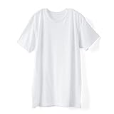 [白鷺ニット] 半袖 丸首 シャツ メンズ Tシャツ 綿混 インナー M0140X-R L ホワイト